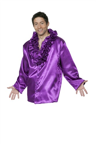 Rüschenbluse lila