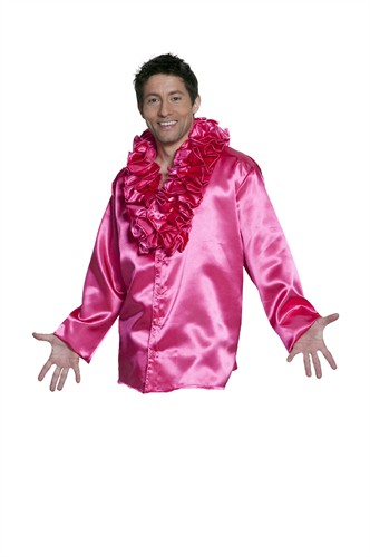 Blouse met ruches pink