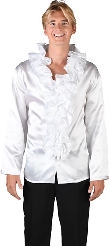 Blouse met ruches wit