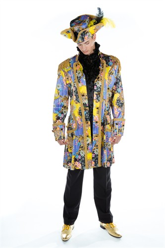 Jacke Blume lila-gold
