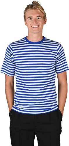 gestreept shirt blauw/wit de luxe