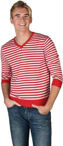 gestreepte trui rood/wit