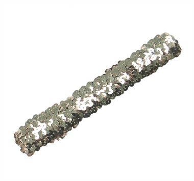 Paillettenstirnband Silber 