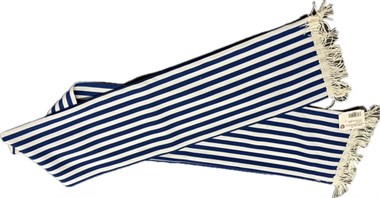Scarf blue/white stripes