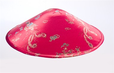 Tellerhut Japanerin rot universal grosse (B=34cm)