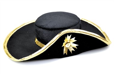 Hoed musketier zwart,goud maat 59