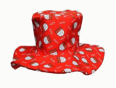 Hoed Keulen rood, one size (H=12 cm)