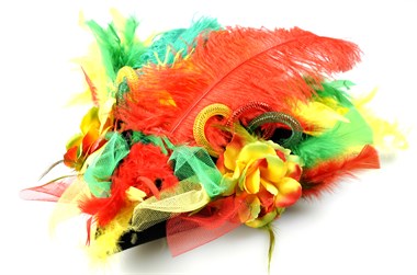Hoed 3-steek rood/geel/groen