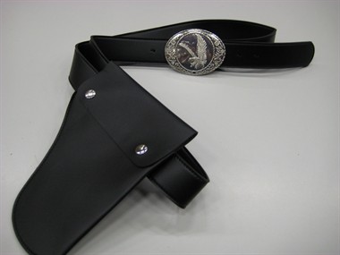 Gürtel mit Holster, schwarz