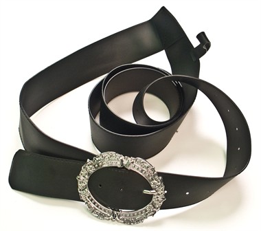 Riem voor zwaard zwart/zilver (K
