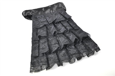 Jabot zwart de luxe