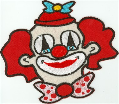 Clownskopf Bügelbild (13,5x15cm) 