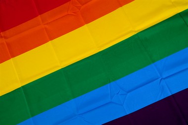 Fassadenfahne Regenbogen (90x150 cm)