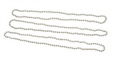Parelketting wit, 3 stuks (L=100 cm)