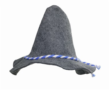 Bayernhut blau/weiß Oktoberfest universal größe, H=18 cm