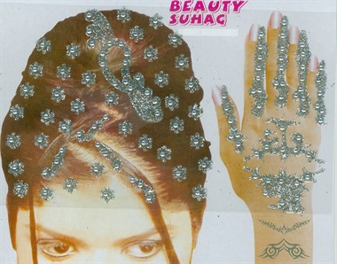 Hand/haar tattoeage zilver