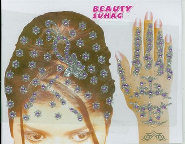 Hand/haar tattoeage paars