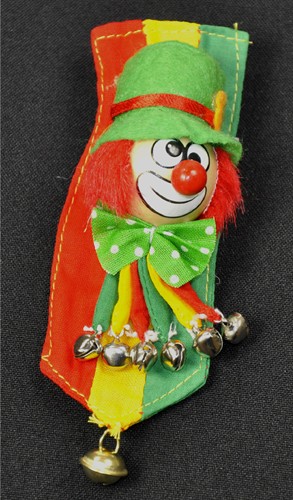 Brosch clown banner r/g/gr. 