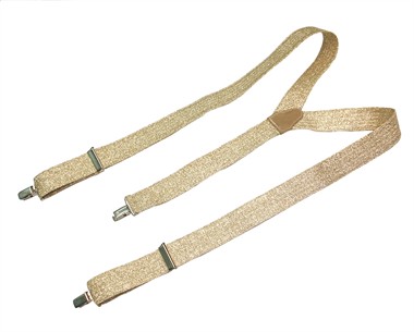 Hosenträger gold Lurex (L=110 cm B=3,5 cm)