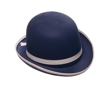 Bolhoed blauw,  (H=13 cm)mt.59