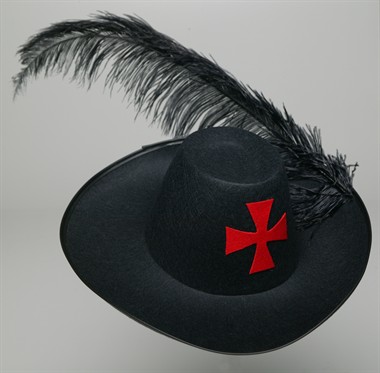 Hut Musketier Kreuz Schwarz,  (H=13 cm)gr.59