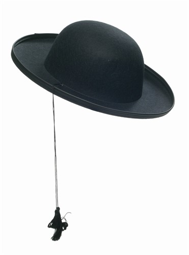 Hoed Pastoor zwart, mt.59