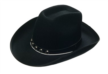 Hut Dallas Deckelborte Schwarz (H=15 cm)gr.59