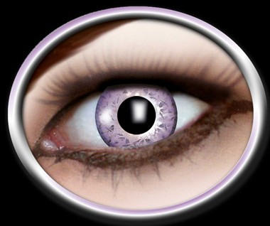 Contactlenzen transparant (paars) (12 maanden)