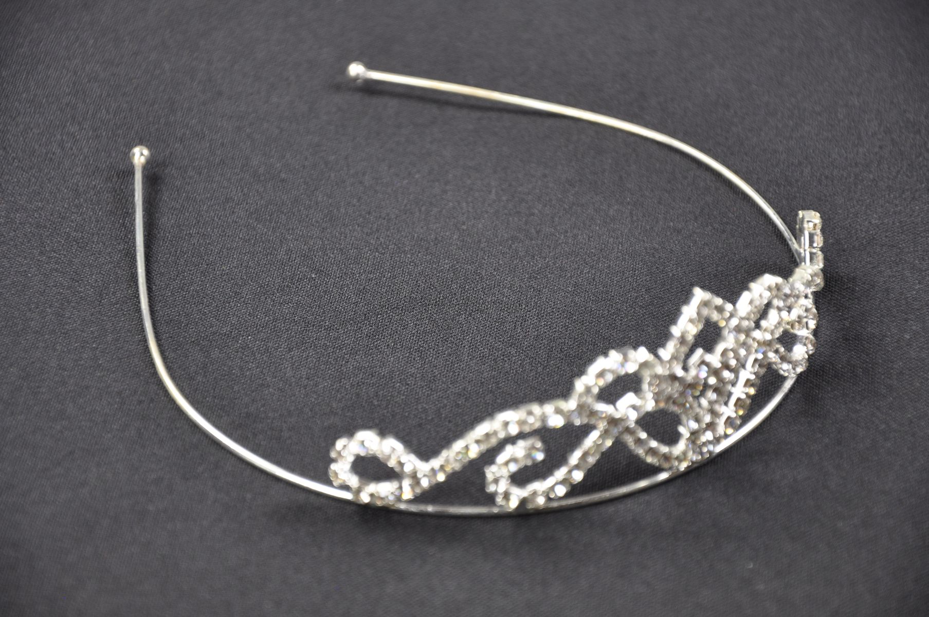 Strass Diadem silber bei