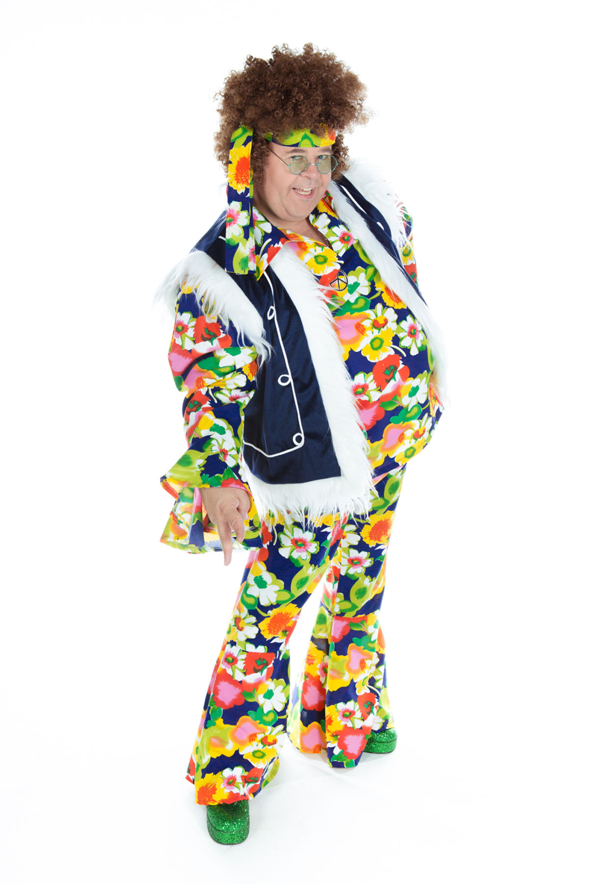 Hippie Flower Power Männer 4tlg. bei